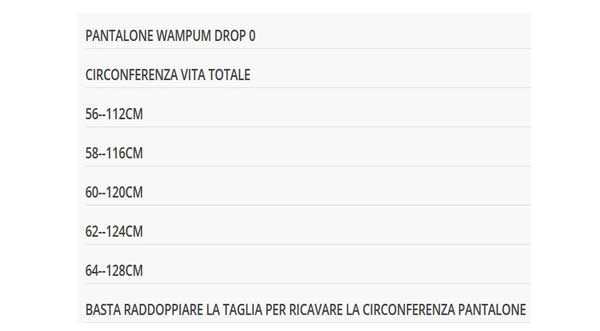 Wampum taglie deals forti